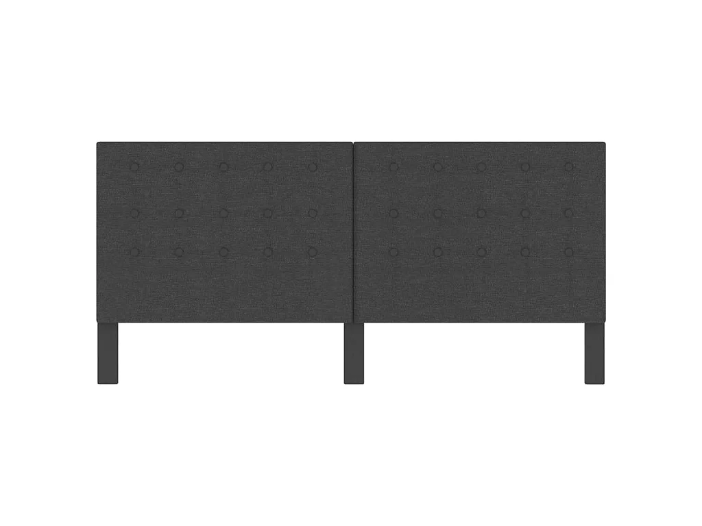 Tête de lit touffetée Gris foncé Tissu 200x200 cm