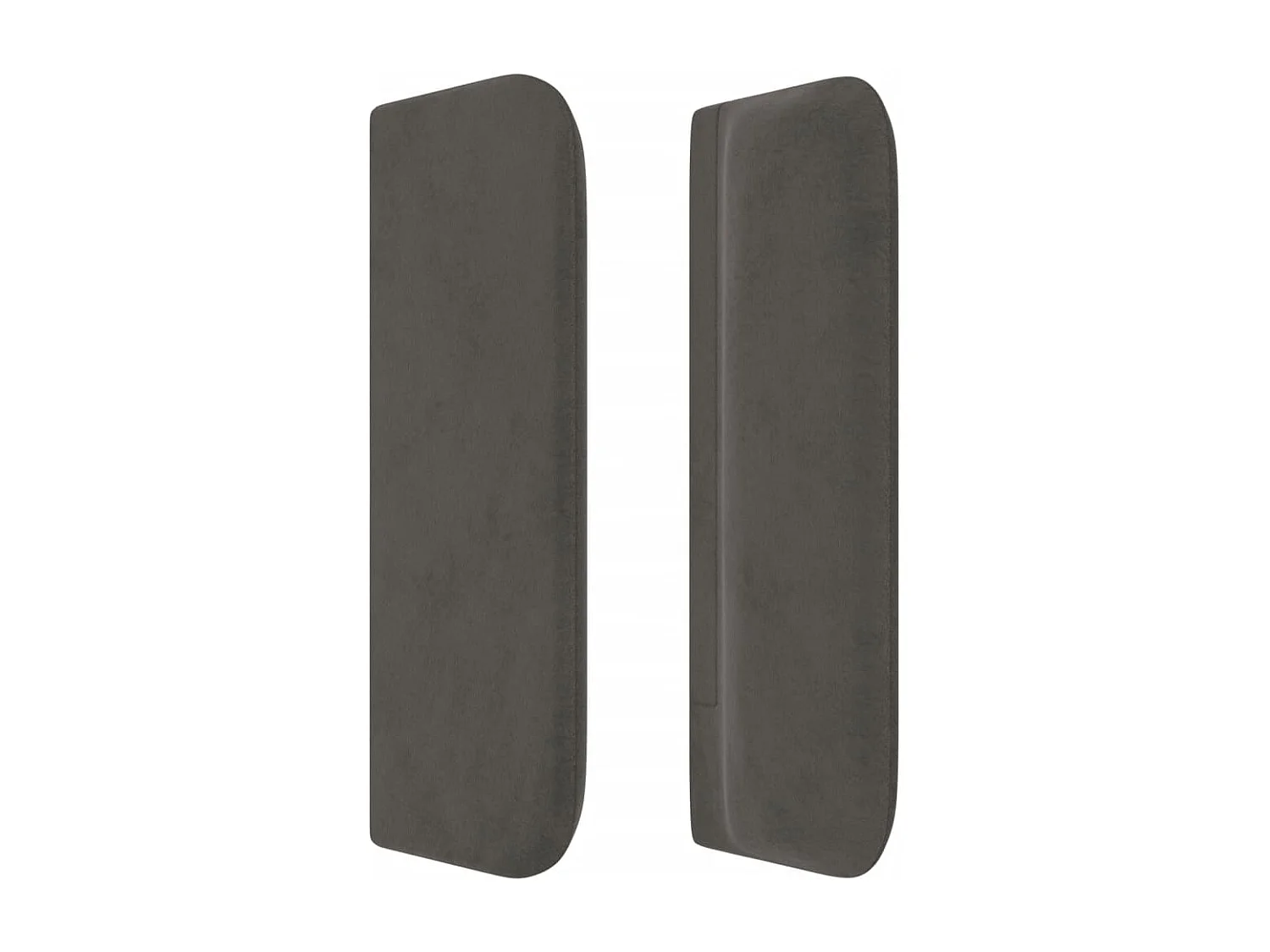 Testiera ad Orecchio Grigio Scuro 83x16x78/88 cm in Velluto