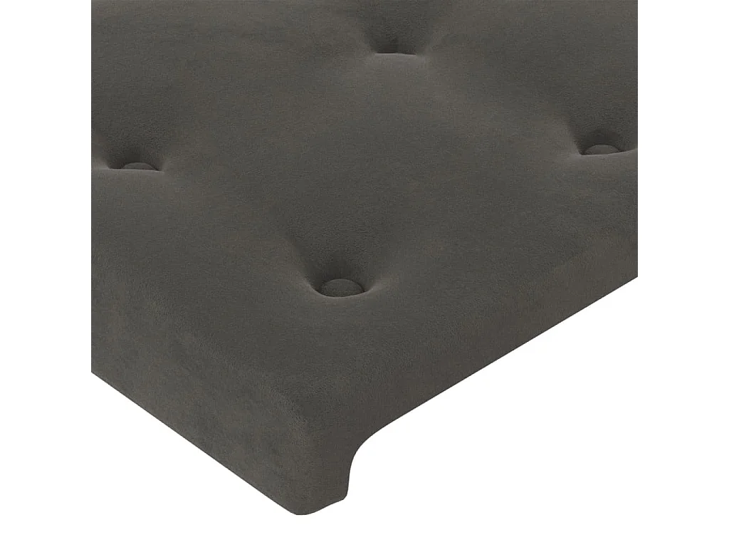 Testiera ad Orecchio Grigio Scuro 83x16x78/88 cm in Velluto