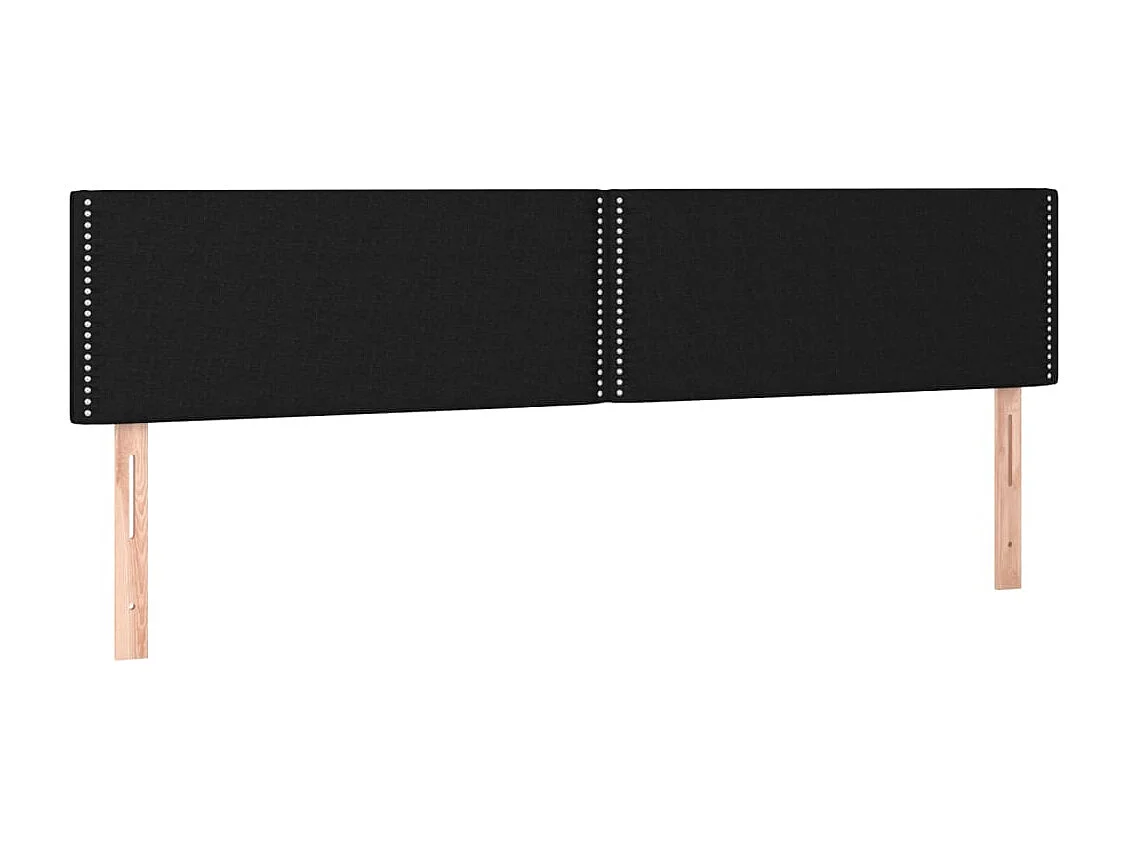 Hoofdbord LED 160x5x78/88 cm stof zwart