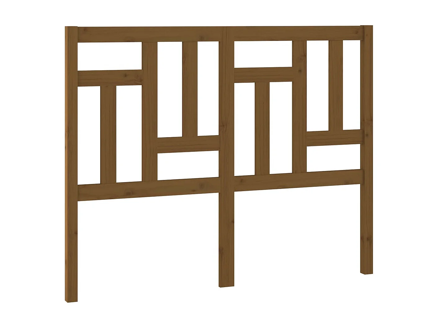 Cabecero de cama madera maciza pino marrón miel 125,5x4x100 cm