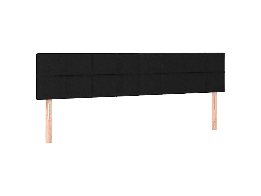 Têtes de lit Noir 180x5x78/88 cm Tissu