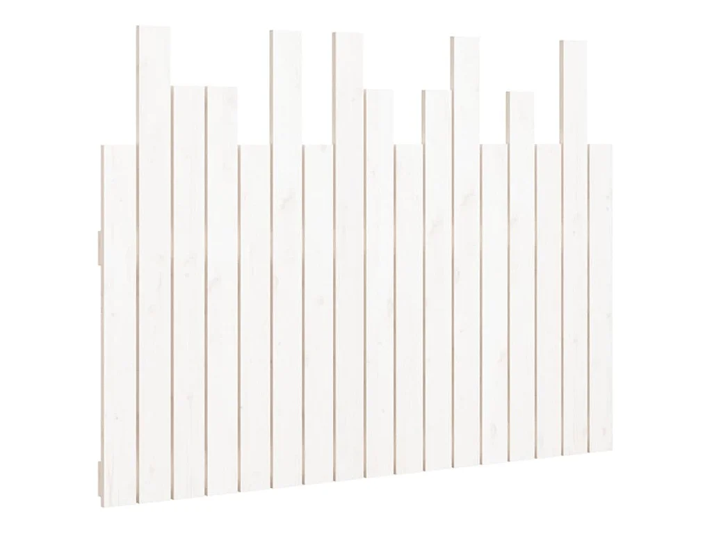 Hoofdbord wandmontage 108x3x80 cm massief grenenhout wit