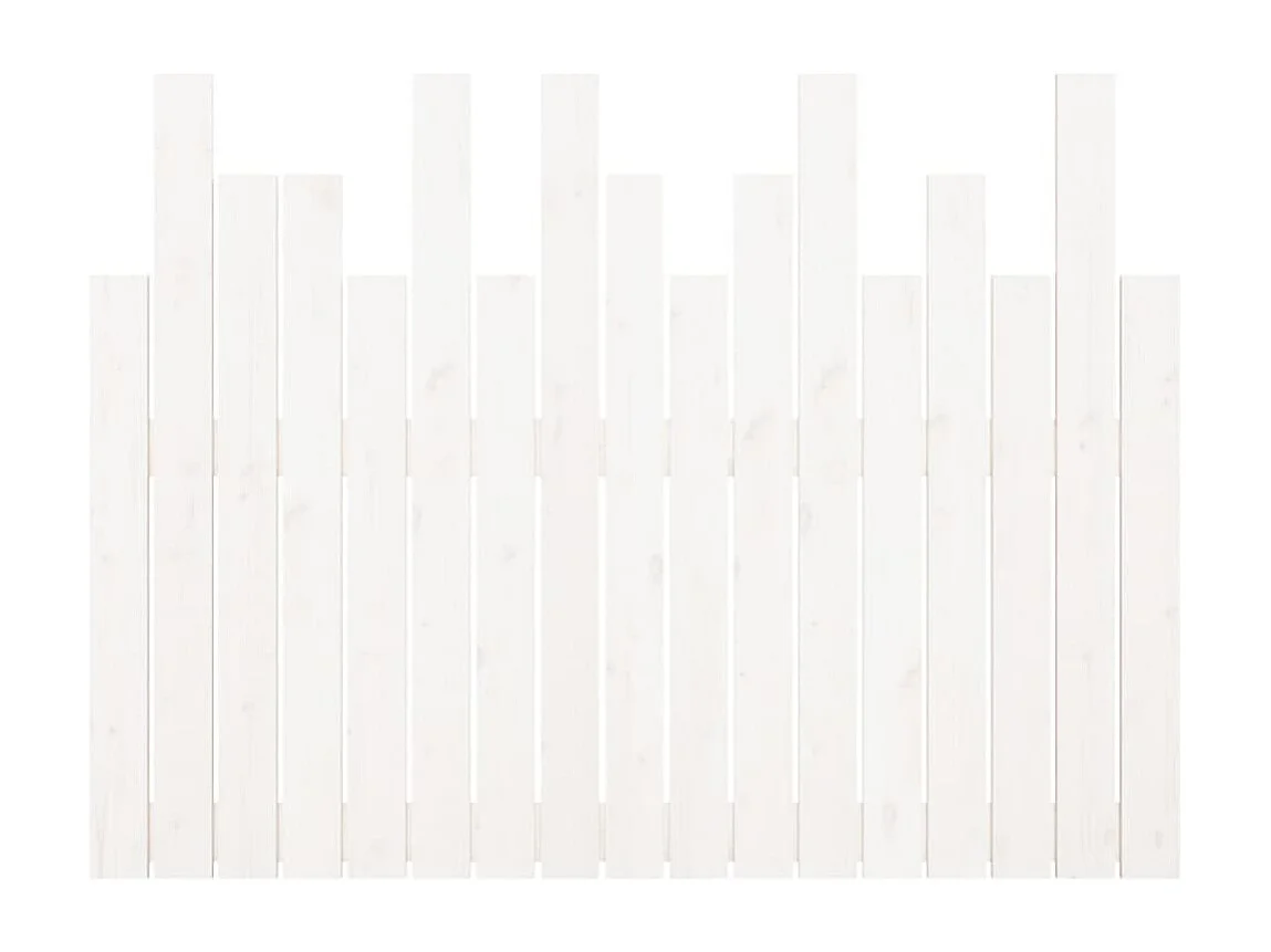 Hoofdbord wandmontage 108x3x80 cm massief grenenhout wit