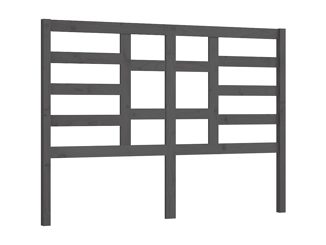 Tête de lit Gris 156x4x104 cm Bois massif de pin