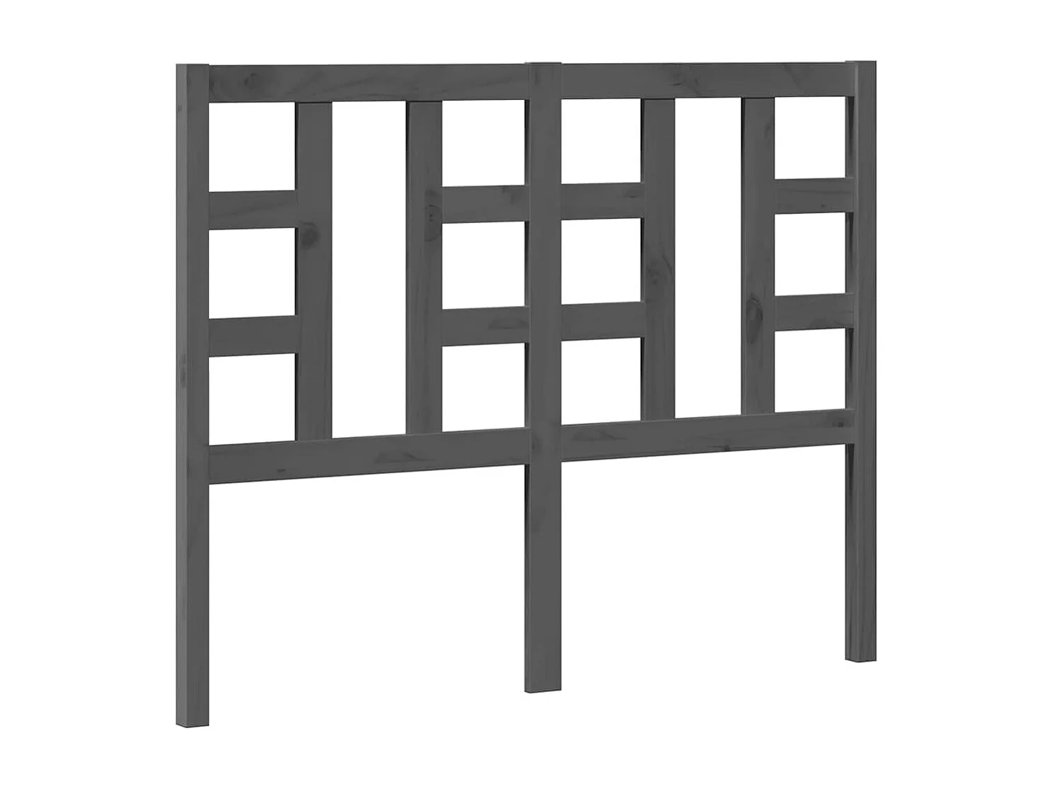 Hoofdbord 126x4x100 cm massief grenenhout grijs