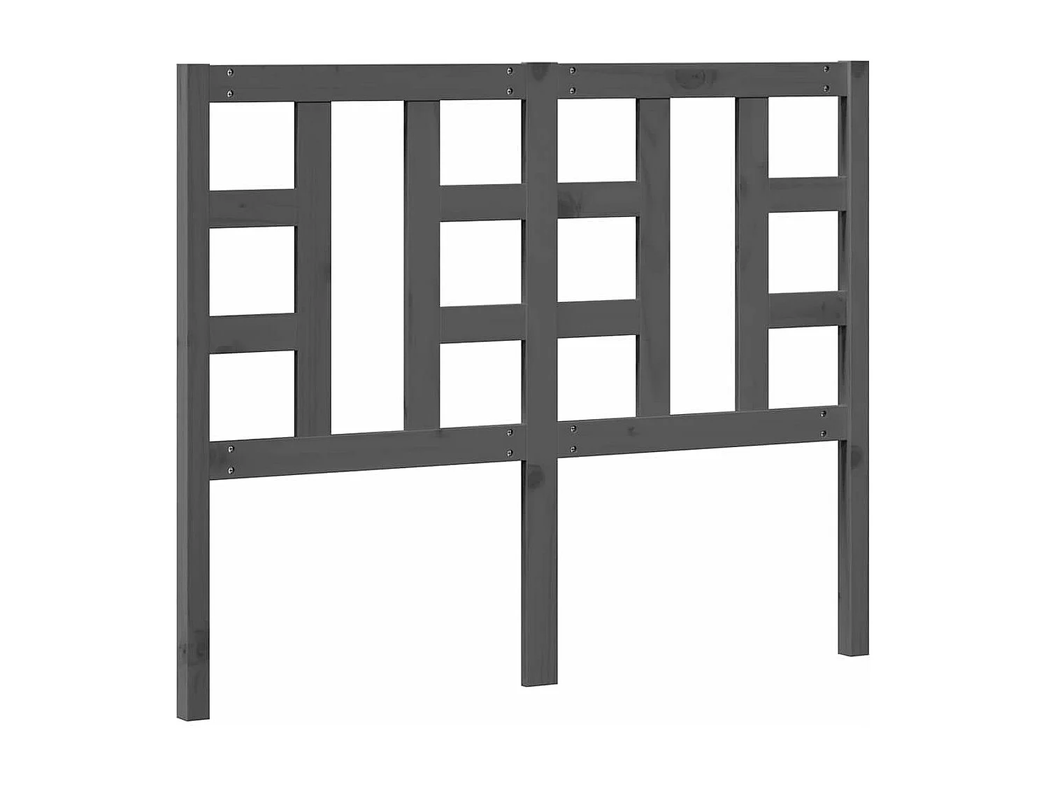 Hoofdbord 126x4x100 cm massief grenenhout grijs