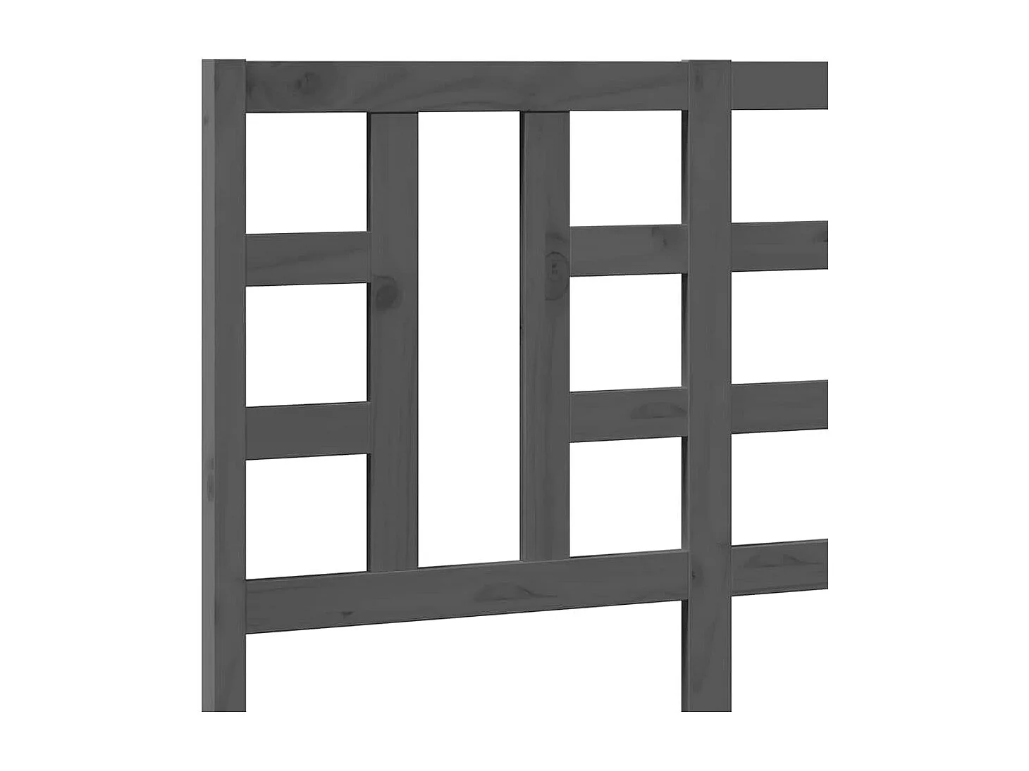 Hoofdbord 126x4x100 cm massief grenenhout grijs