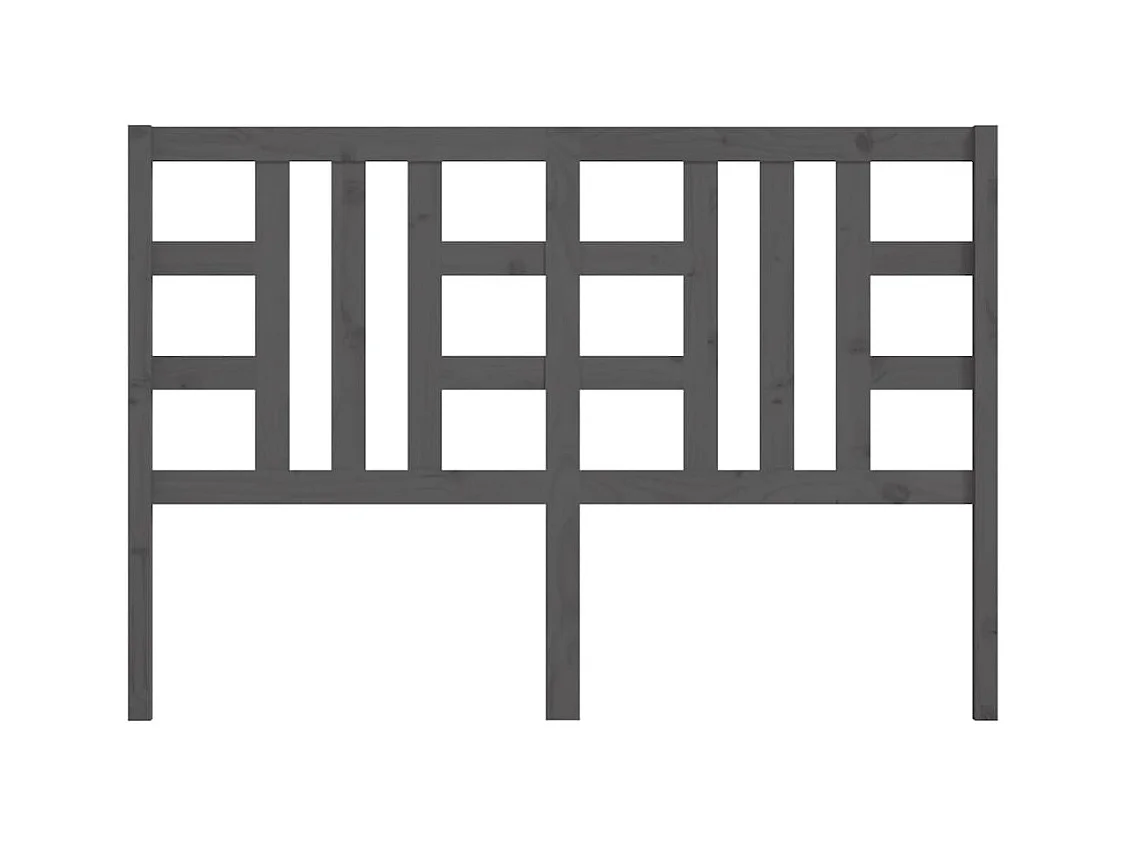 Hoofdbord 126x4x100 cm massief grenenhout grijs