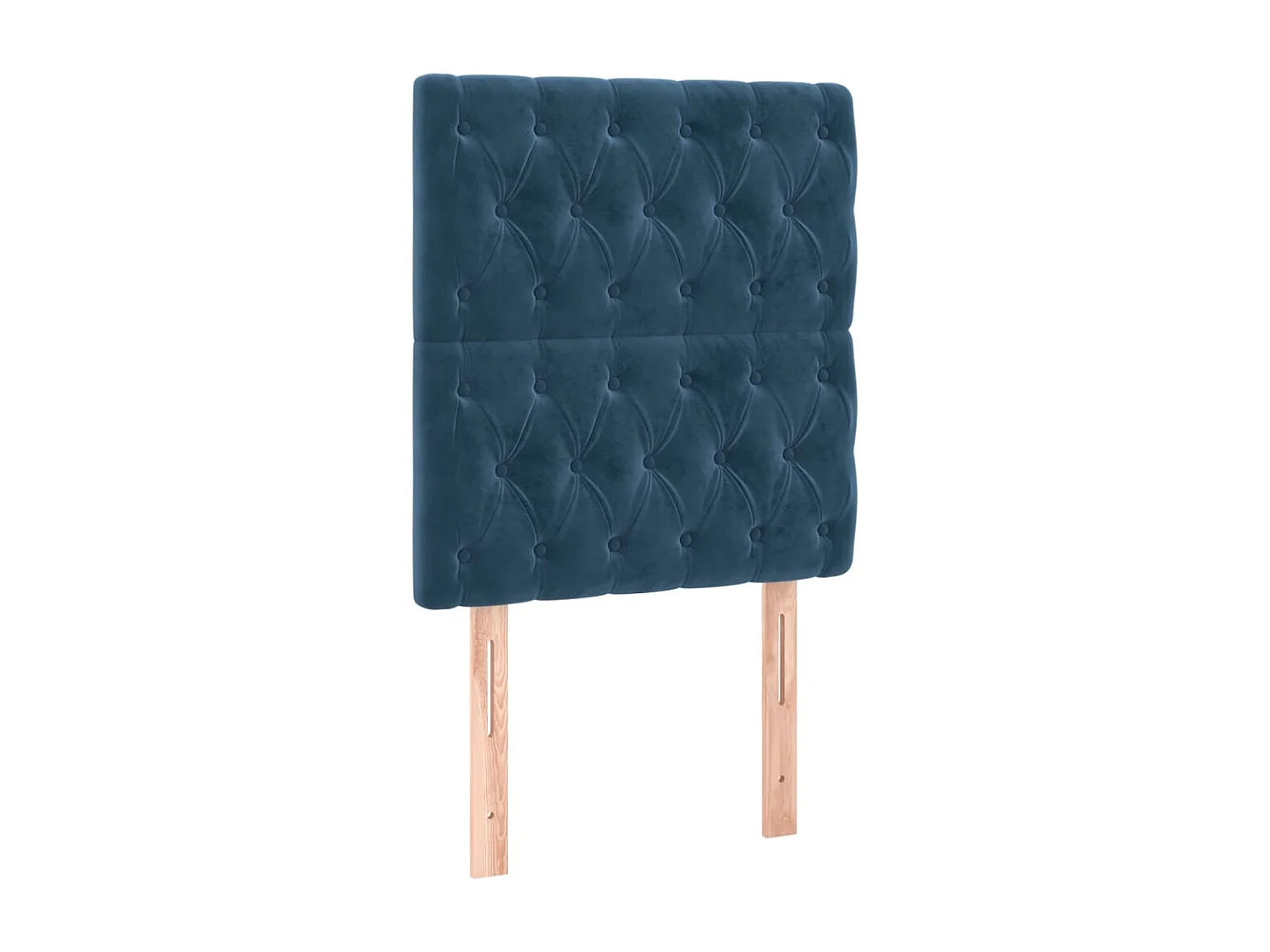 Hoofdbord LED 80x7x118/128 cm fluweel donkerblauw