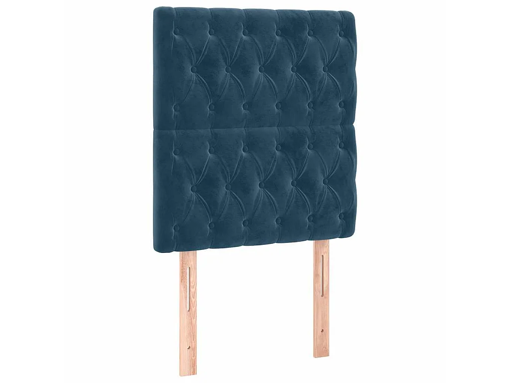 Tête de lit à LED Bleu foncé 80x7x118/128 cm Velours