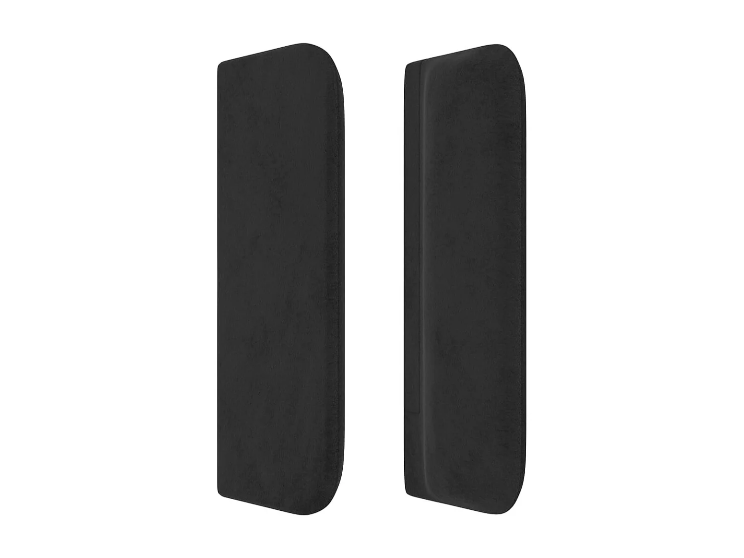 Testiera ad Orecchio Nera 103x16x78/88 cm in Velluto