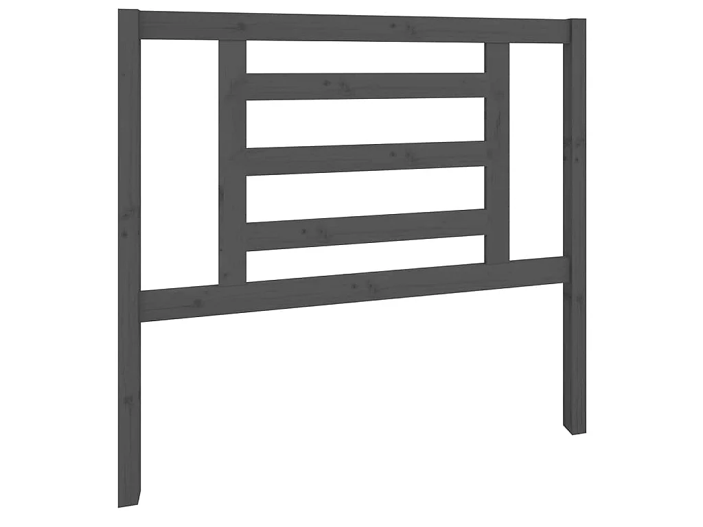 Tête de lit Gris 106x4x100 cm Bois massif de pin