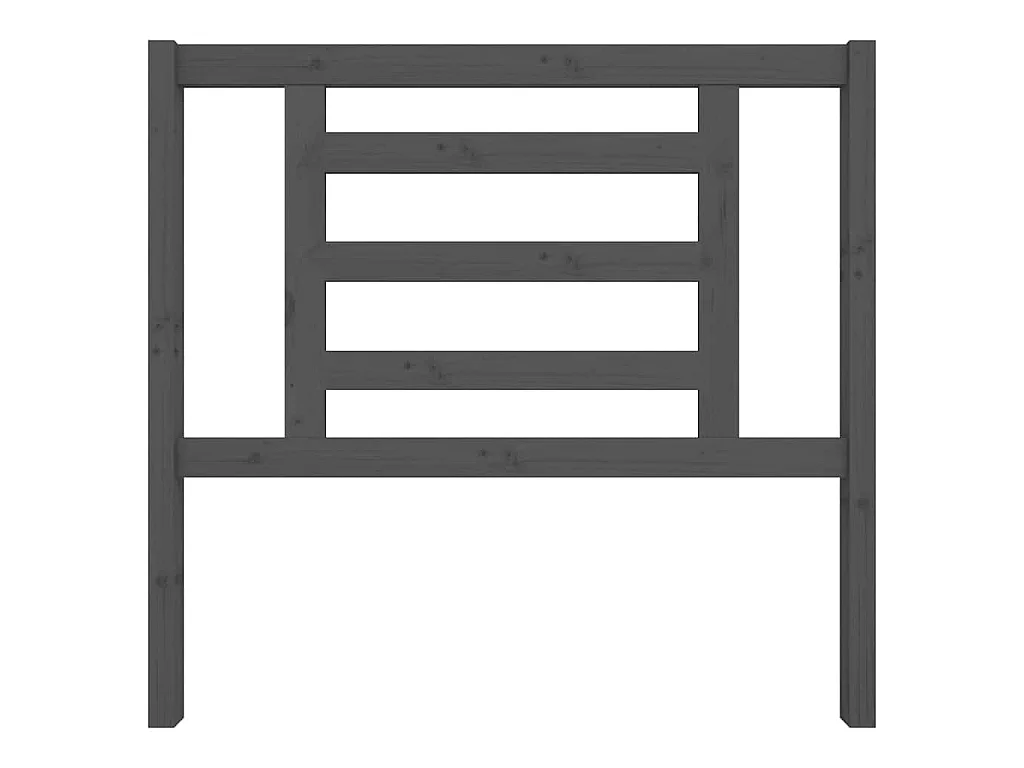 Tête de lit Gris 106x4x100 cm Bois massif de pin