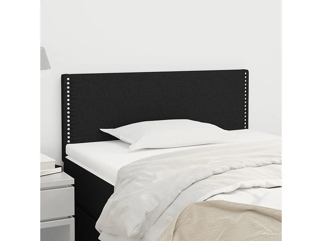 Hoofdbord 90x5x78/88 cm stof zwart