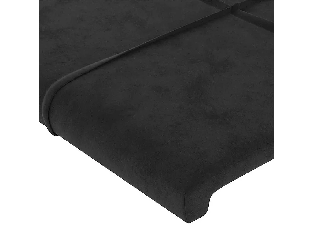 LED Kopfteil Schwarz 93x16x118/128 cm Samt