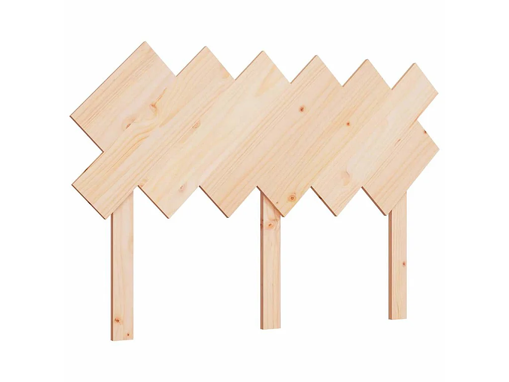 Cabecero de cama madera maciza de pino 122,5x3x80,5 cm