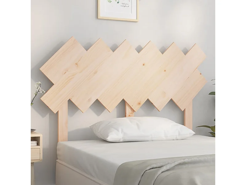 Testiera per Letto 122,5x3x80,5 cm in Legno Massello di Pino