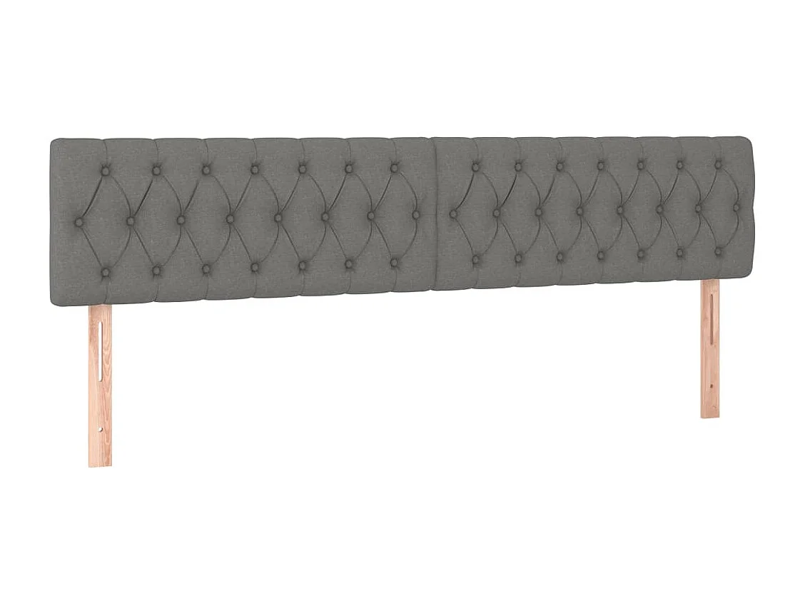 Hoofdbord LED 180x7x78/88 cm stof donkergrijs