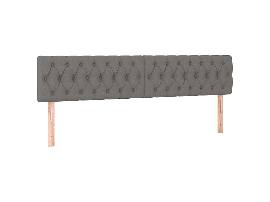 Tête de lit à LED Gris foncé 180x7x78/88 cm Tissu