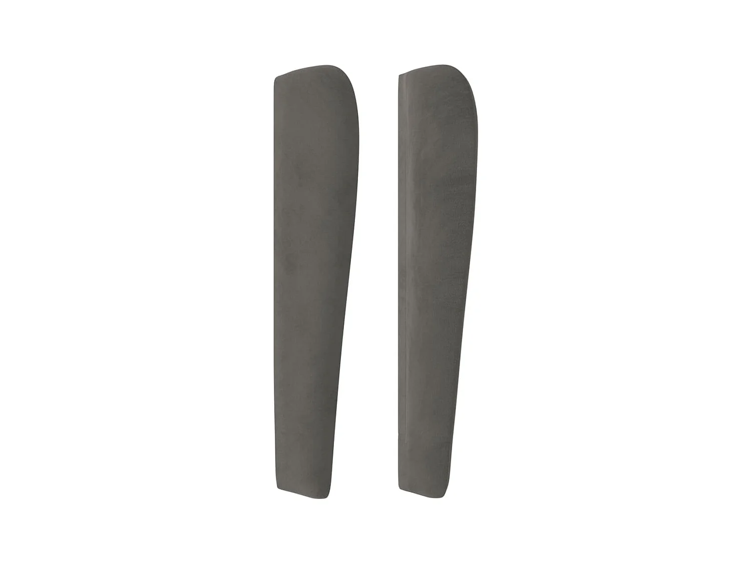 Tête de lit avec oreilles Gris foncé 103x23x118/128 cm Velours