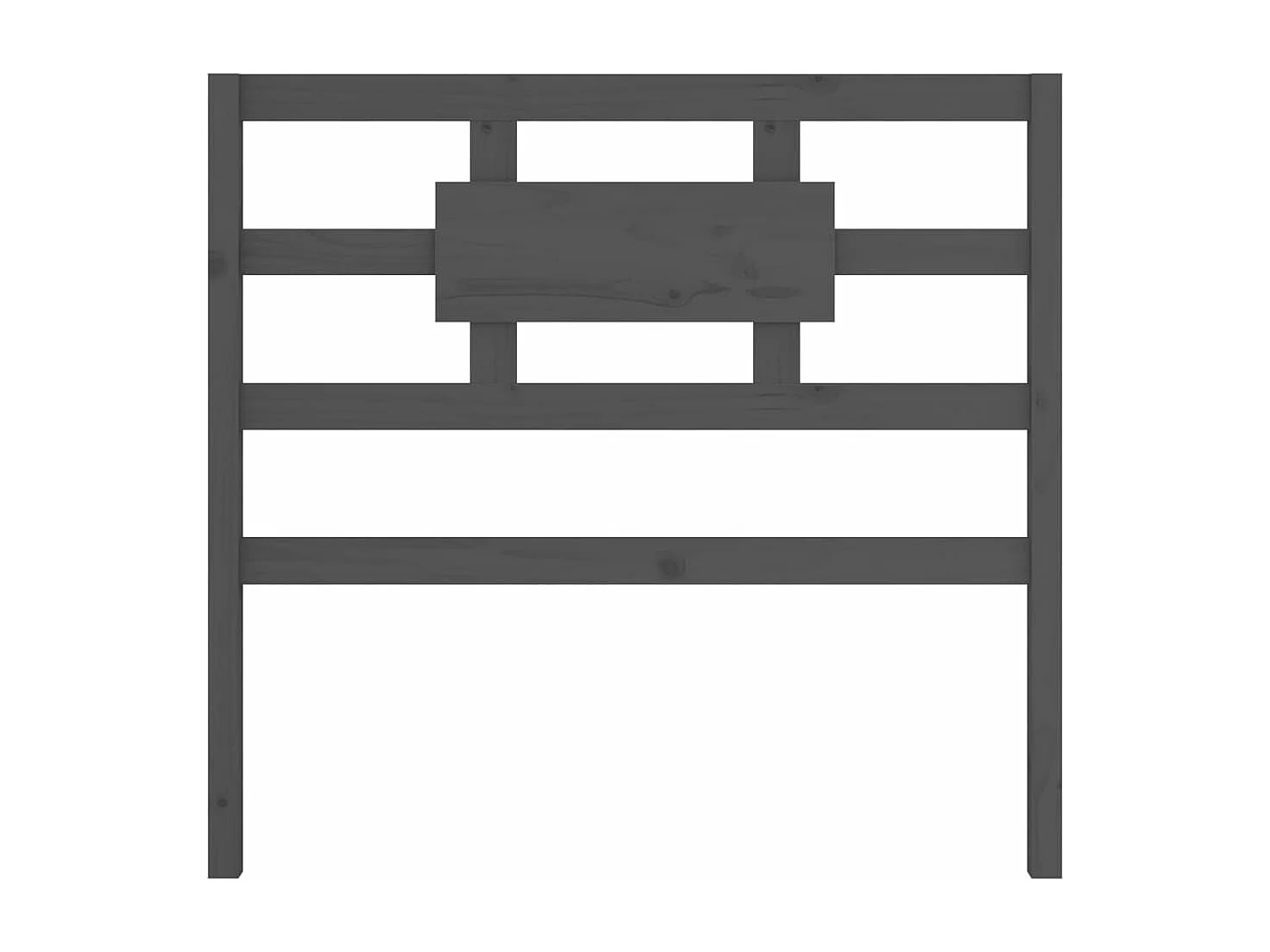 Cabecero de cama madera maciza de pino gris 95,5x4x100 cm