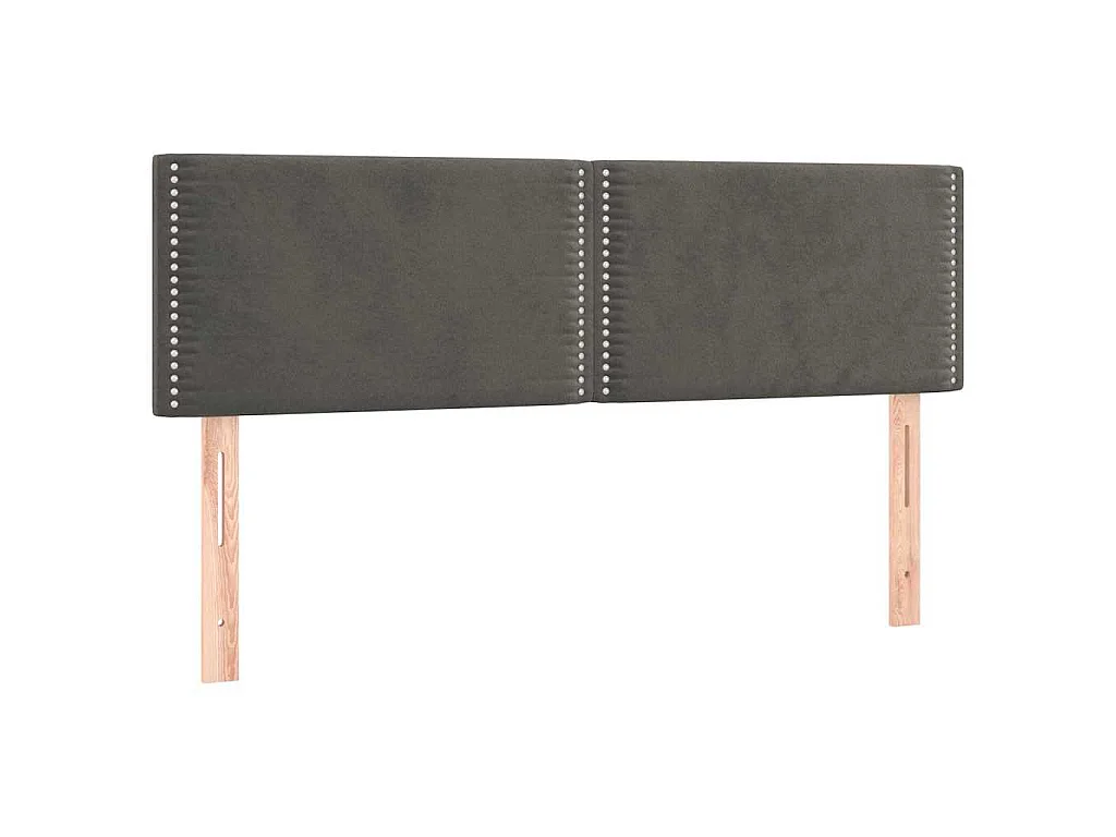 Têtes de lit Gris foncé 144x5x78/88 cm Velours