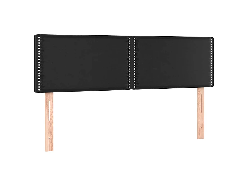 LED Kopfteil Schwarz 144x5x78/88 cm Kunstleder