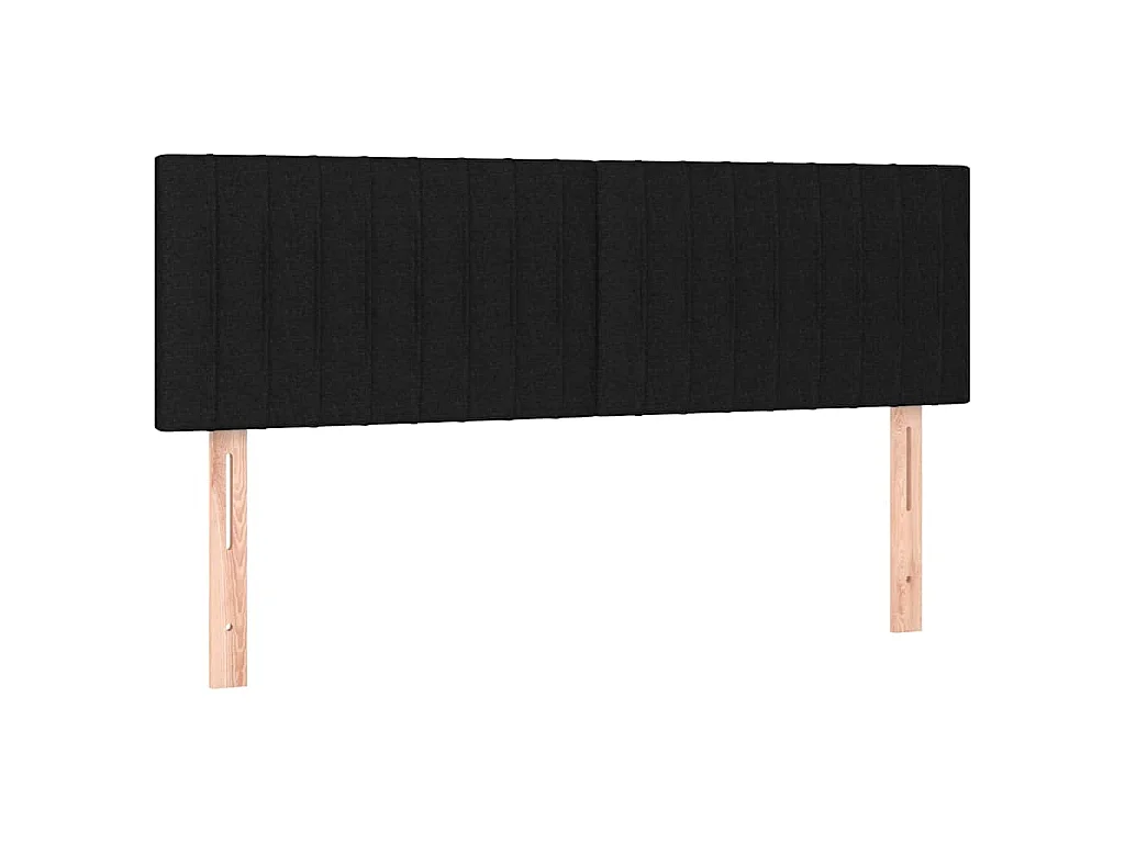 LED Kopfteil Schwarz 144x5x78/88 cm Stoff