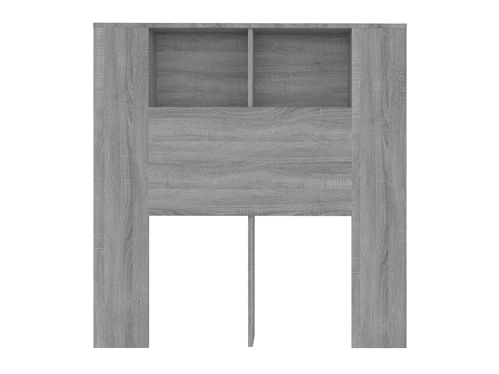 Kopfteil mit Ablagen Grau Sonoma 100x18,5x102,5 cm
