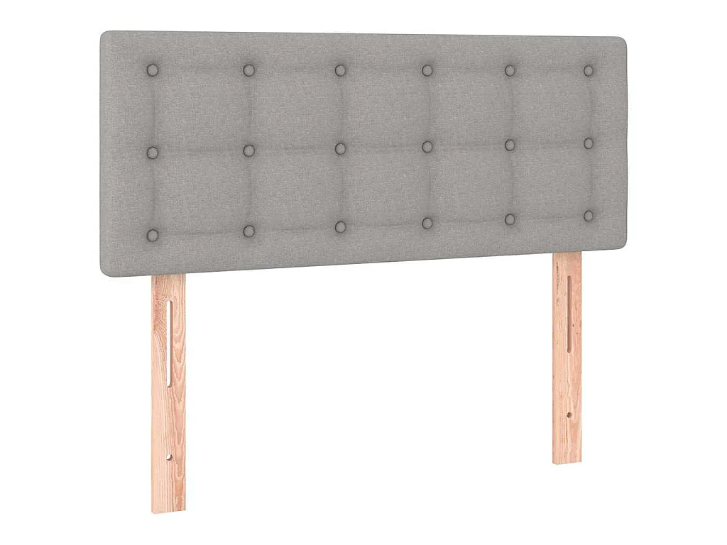 Hoofdbord LED 90x5x78/88 cm stof lichtgrijs