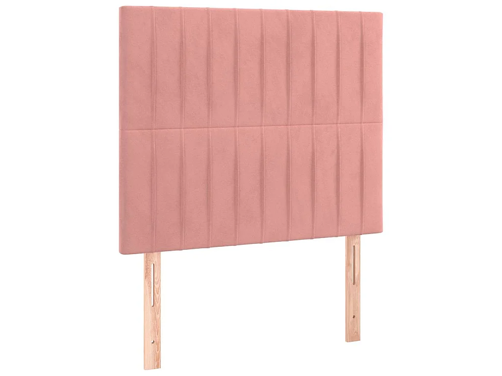 Tête de lit Rose 100x5x118/128 cm Velours