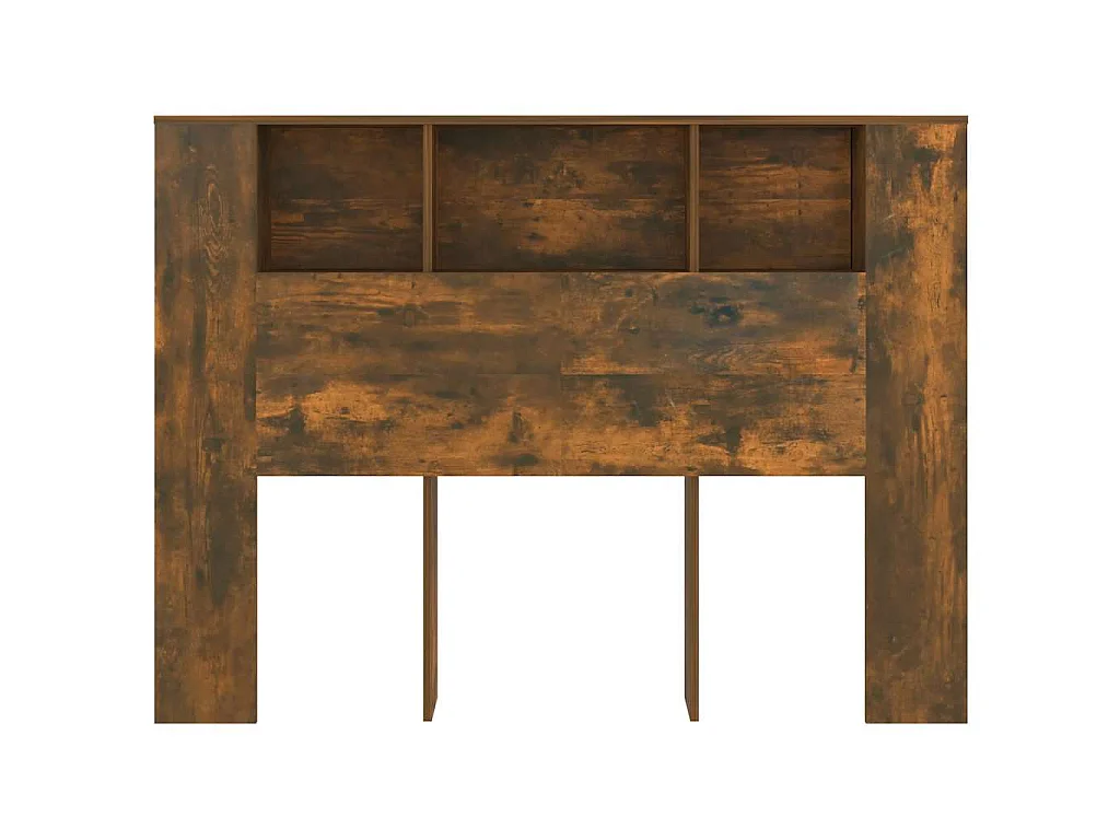 Armoire de tête de lit Chêne fumé 140x18,5x104,5 cm