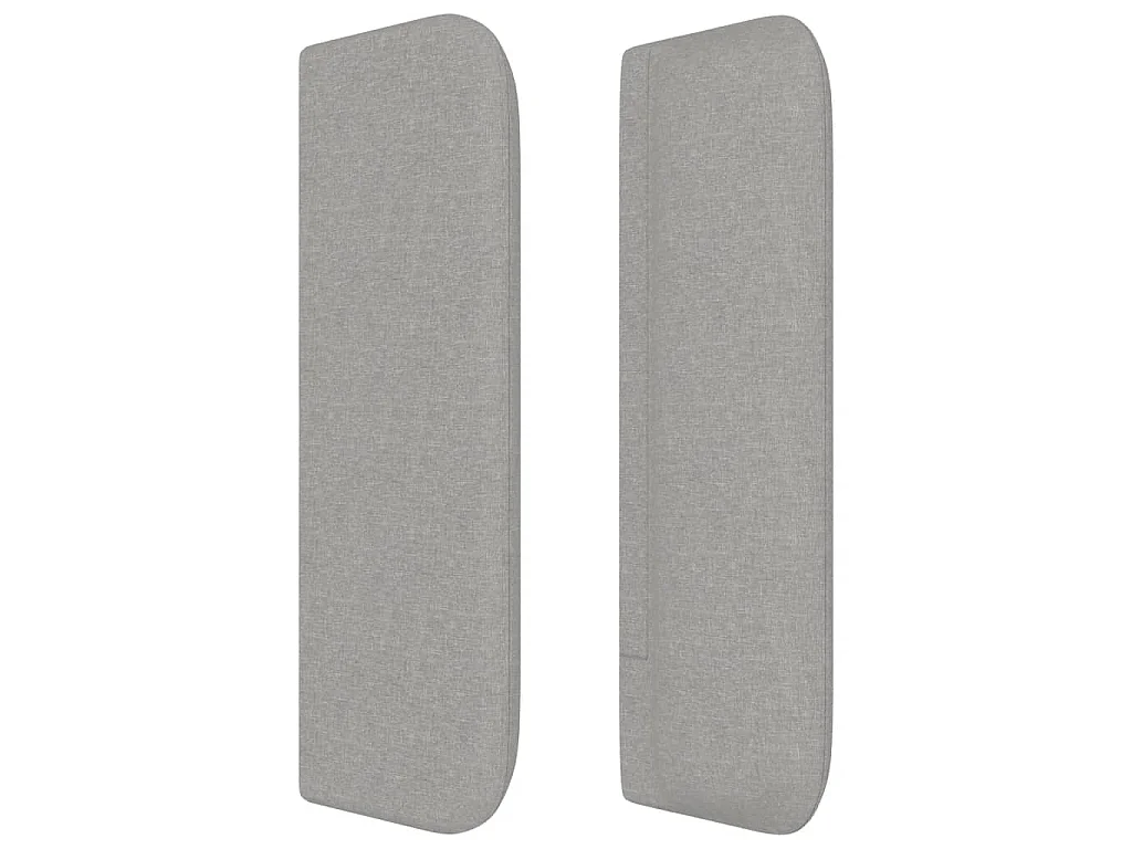 Tête de lit avec oreilles Gris clair 183x16x78/88 cm Tissu