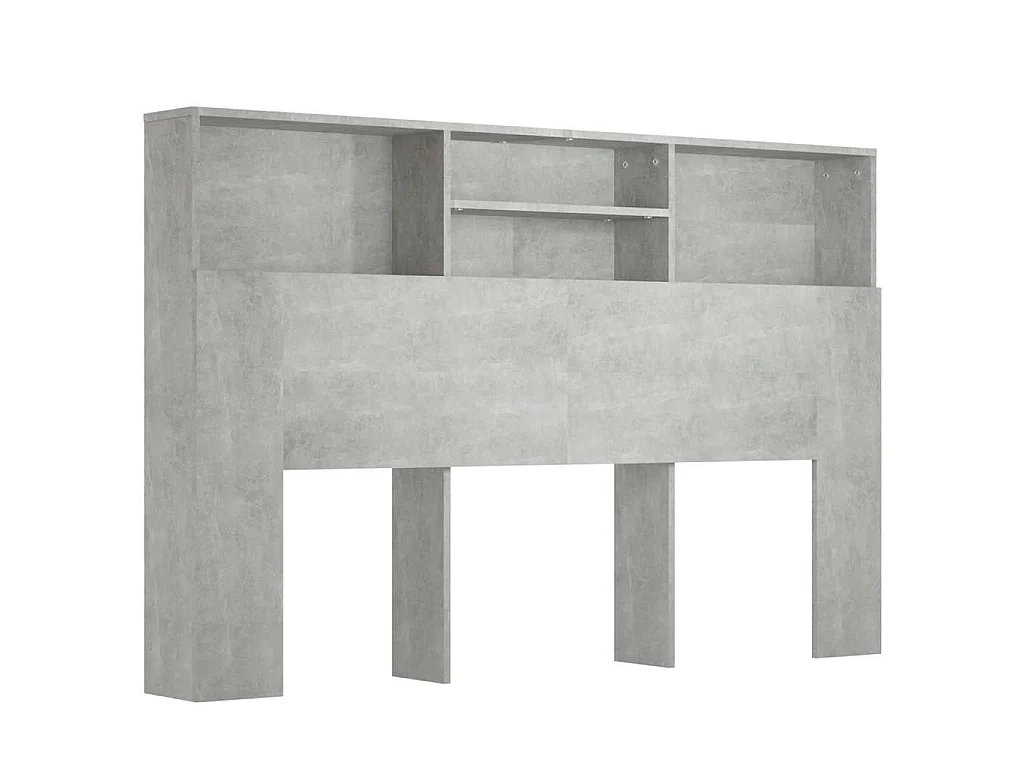 Hoofdbordkast 160x19x103,5 cm betongrijs