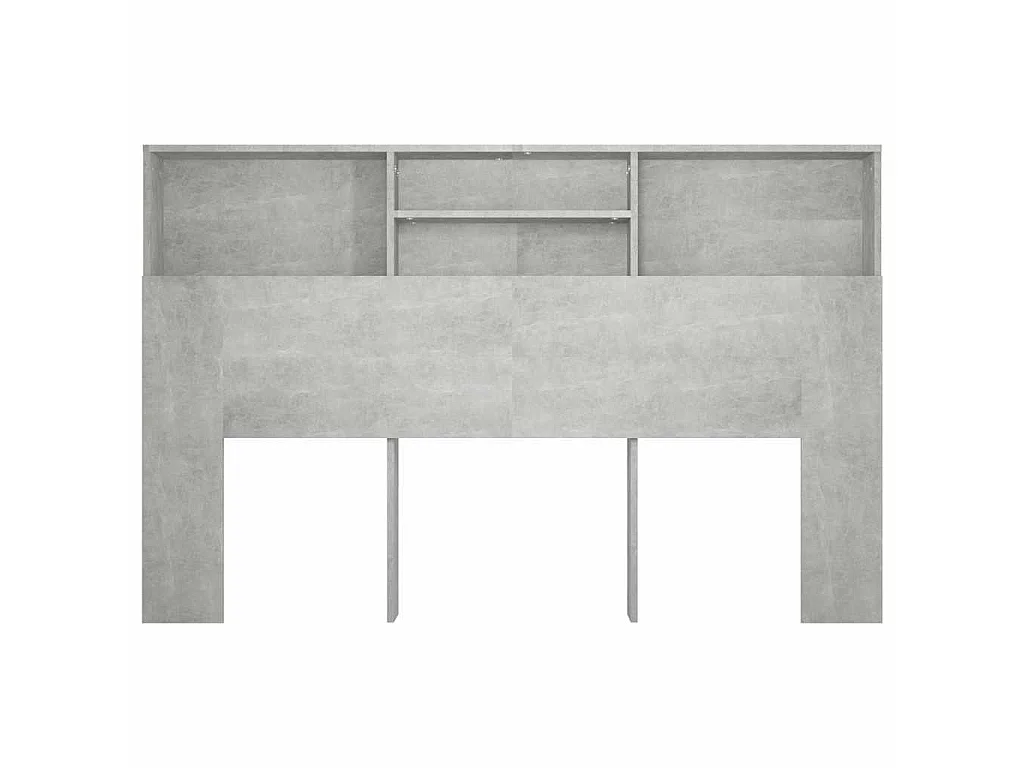 Armoire de tête de lit Gris béton 160x19x103,5 cm