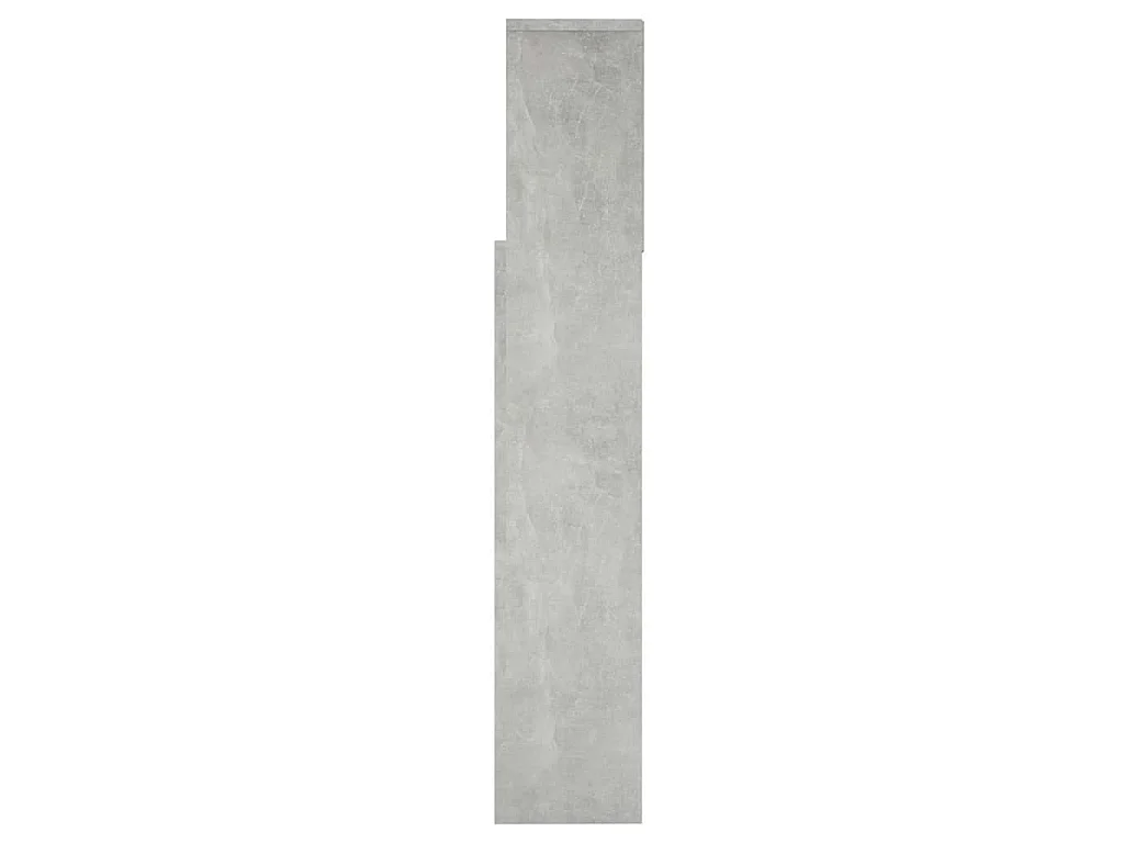 Armoire de tête de lit Gris béton 160x19x103,5 cm