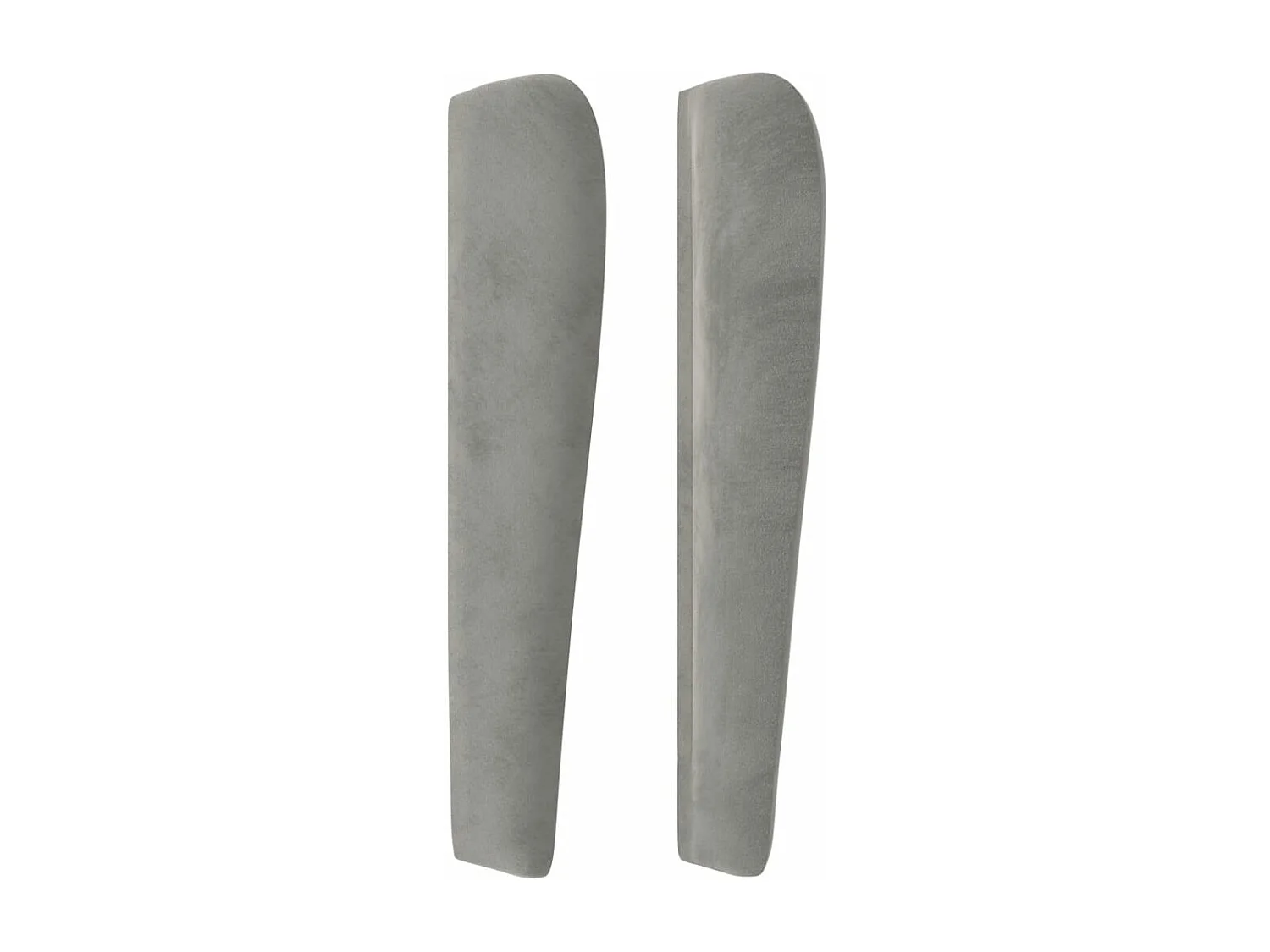 Cabeceira cama c/ abas veludo 103x23x118/128 cm cinzento-claro