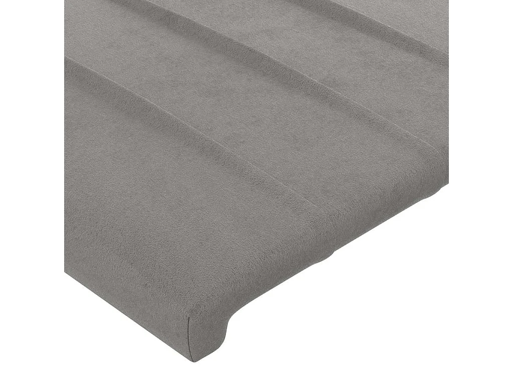 Testiera ad Orecchio Grigio Chiaro 103x23x118/128 cm in Velluto