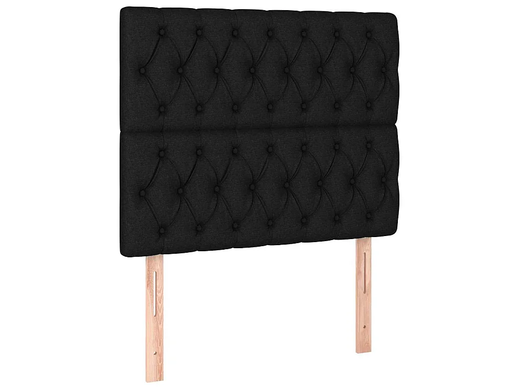 Tête de lit à LED Noir 90x7x118/128 cm Tissu