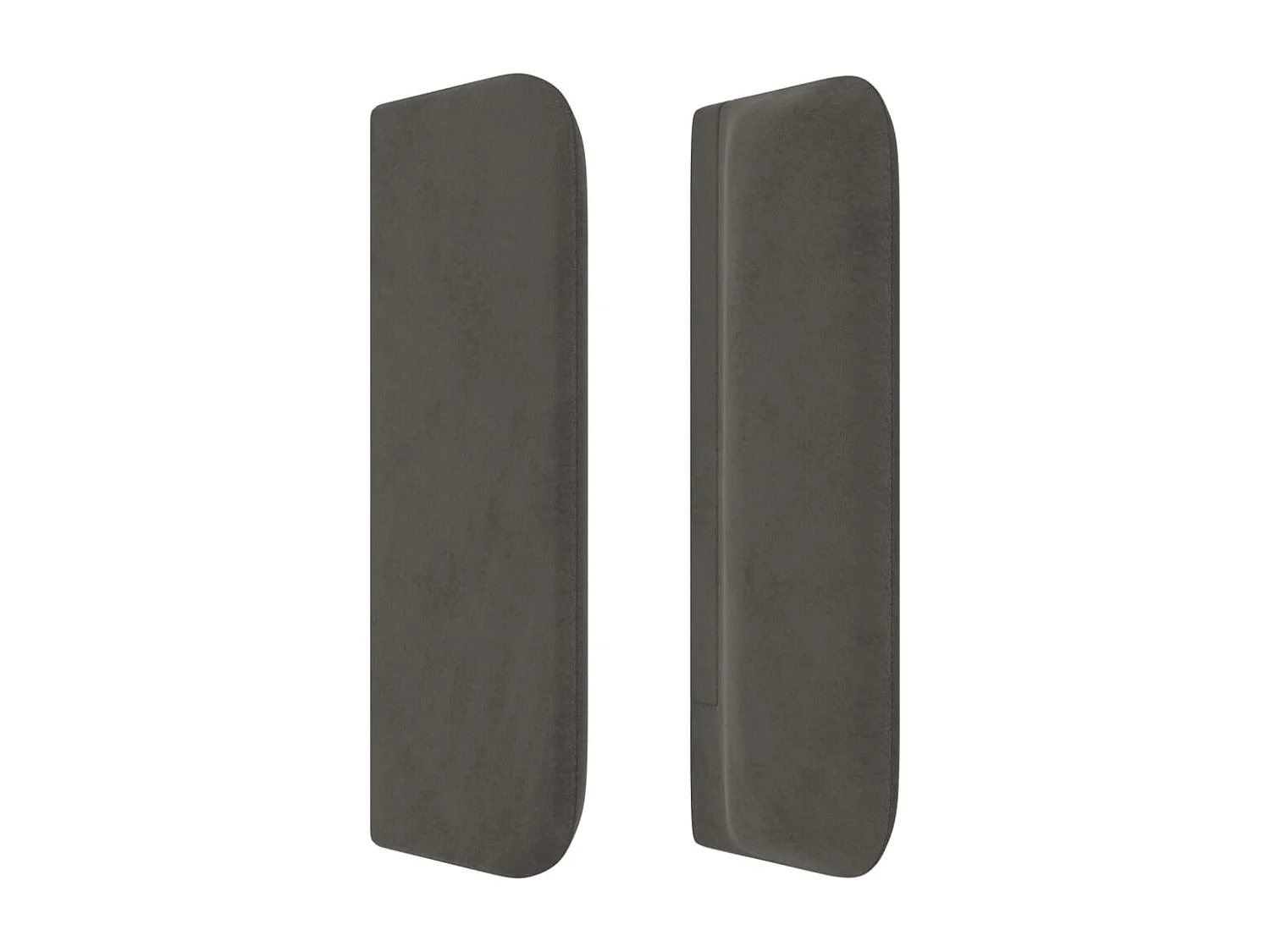 Kopfteil mit Ohren Dunkelgrau 203x16x78/88 cm Samt