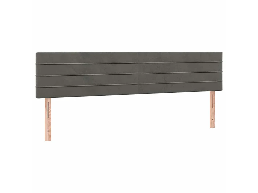 Testiera a LED Grigio Scuro 160x5x78/88 cm in Velluto