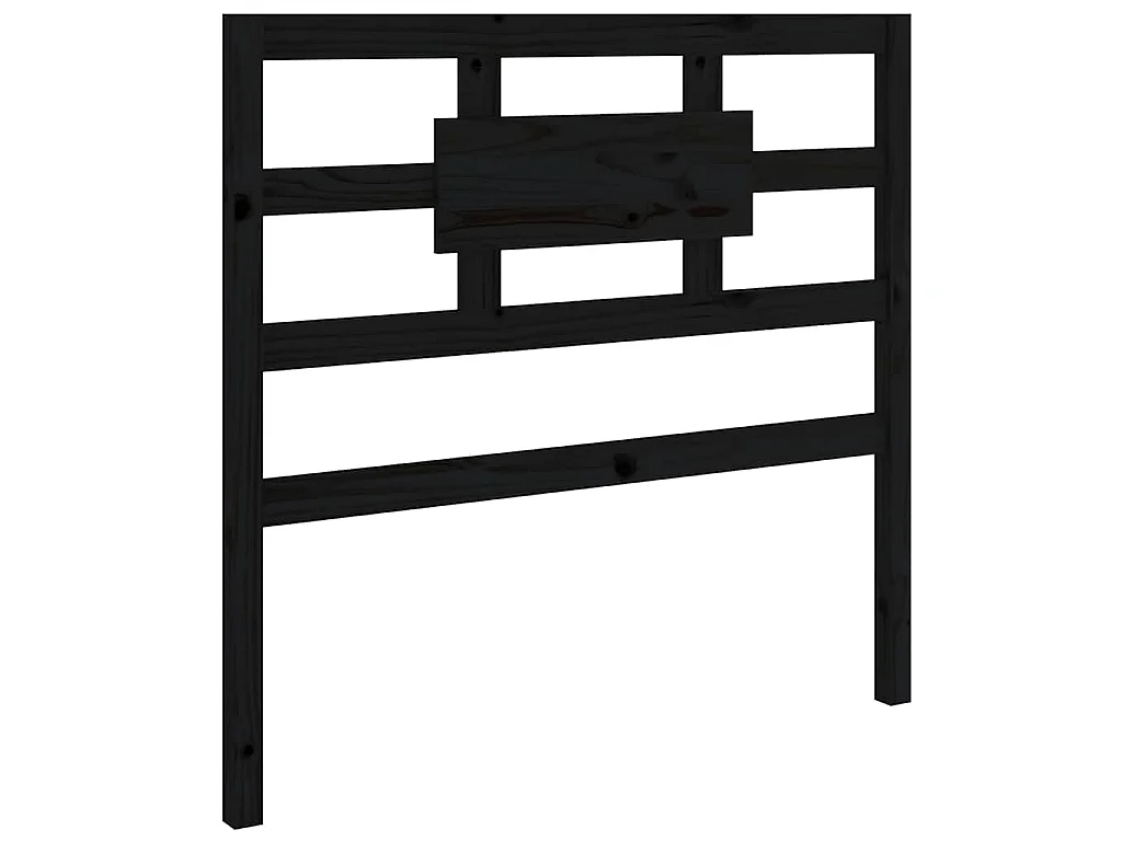 Cabecero de cama madera maciza de pino negro 95,5x4x100 cm