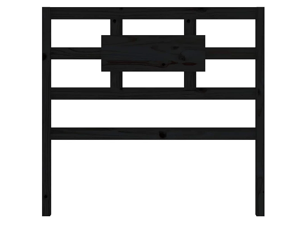 Cabecero de cama madera maciza de pino negro 95,5x4x100 cm