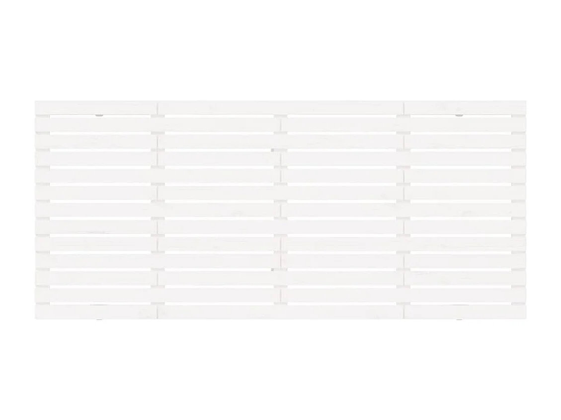 Hoofdbord wandmontage 206x3x91,5 cm massief grenenhout wit