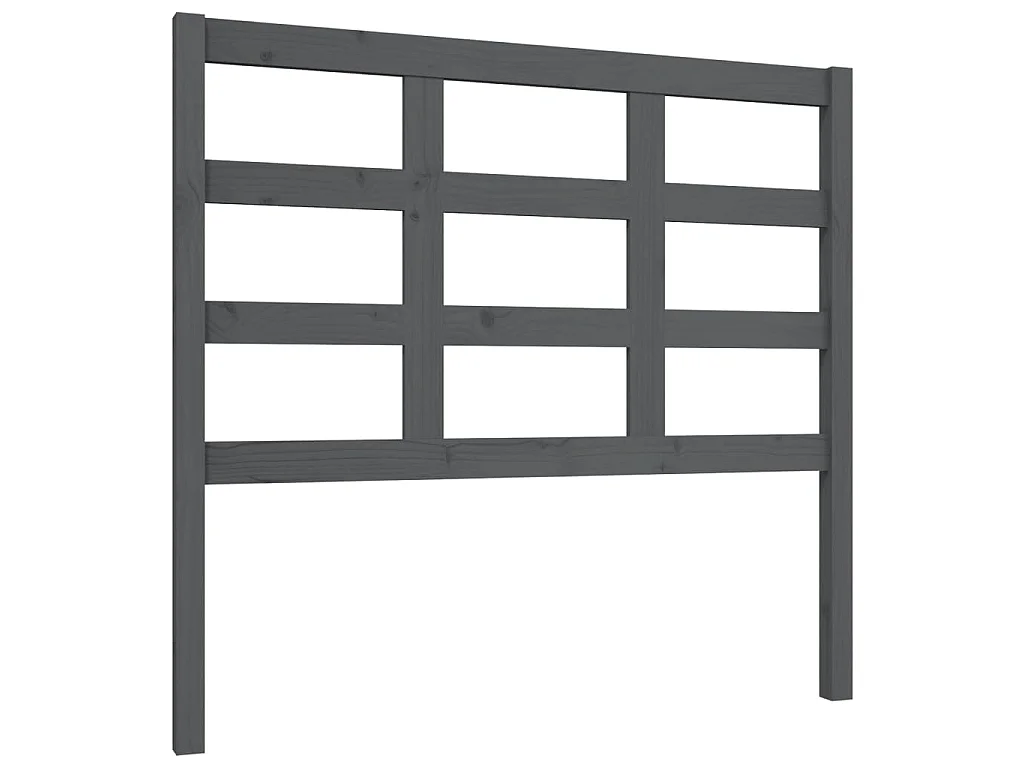 Tête de lit Gris 105,5x4x100 cm Bois massif de pin