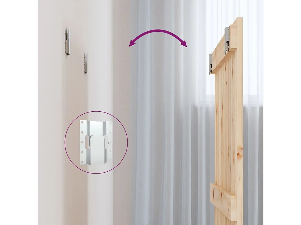 Tête de lit murale 82,5x3x60 cm Bois massif de pin