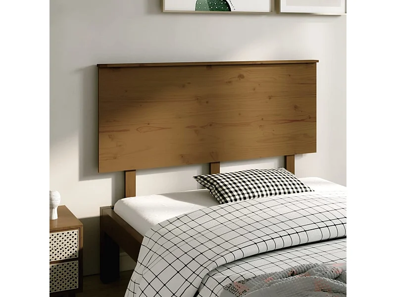 Tête de lit Marron miel 139x6x82,5 cm Bois massif de pin