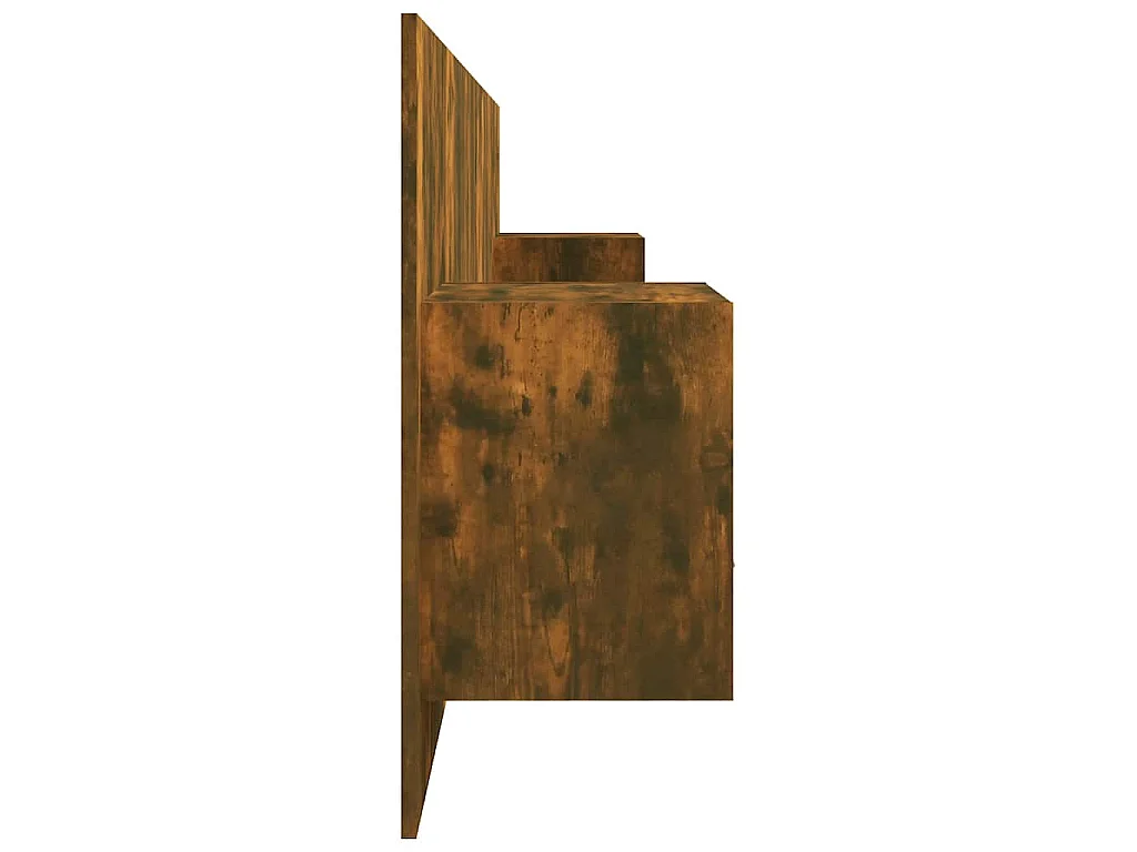 Testiera Letto con Comodini Rovere Fumo in Legno Multistrato