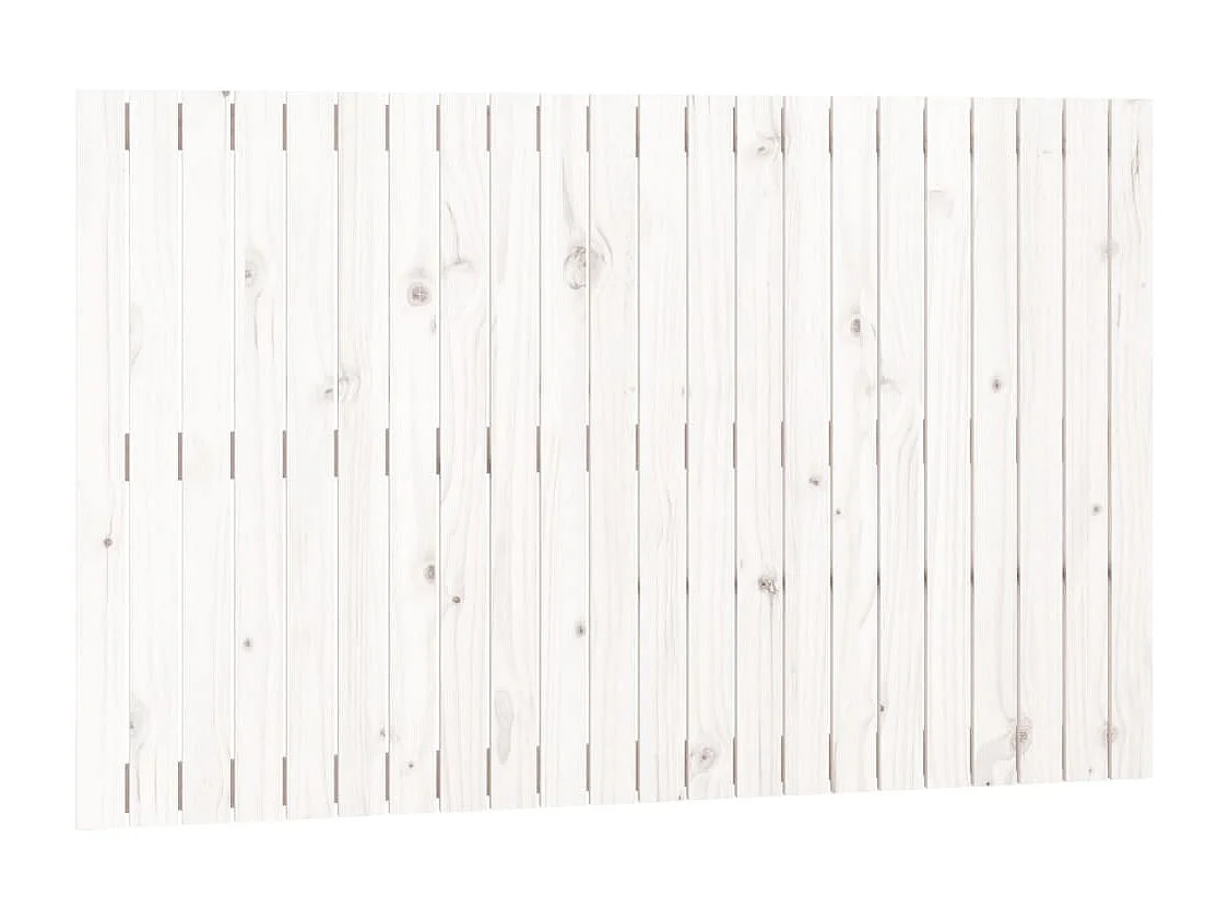 Tête de lit murale Blanc 140x3x90 cm Bois massif de pin